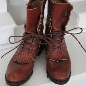 Womens Laceup Roper Boots